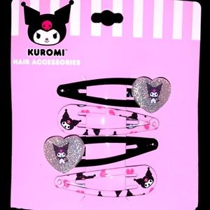 New Sanrio Kuromi Hair Accessories Hair Clip’s  ♥️ 4 Clips 2 Paired Set’s